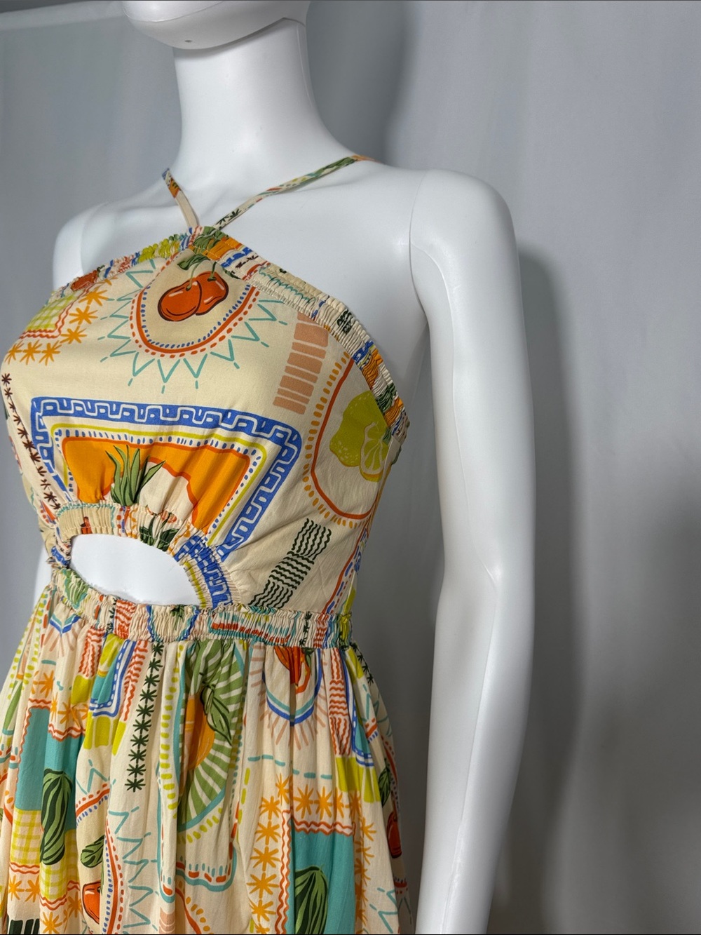 NWT Petal & Pup x Runaway The Label Madeira Dress Agata Fruit Print XS - Picture 10 of 16
